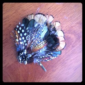 Anthropologie feather hair accessory  fascinator