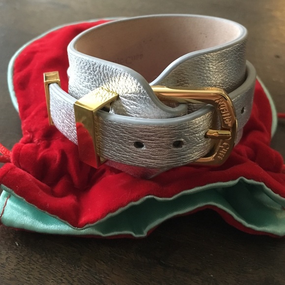 Rustic cuff metallic silver Guiana