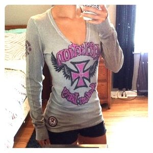 Affliction v-neck sweater!