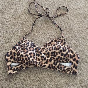 Cheetah print bikini top