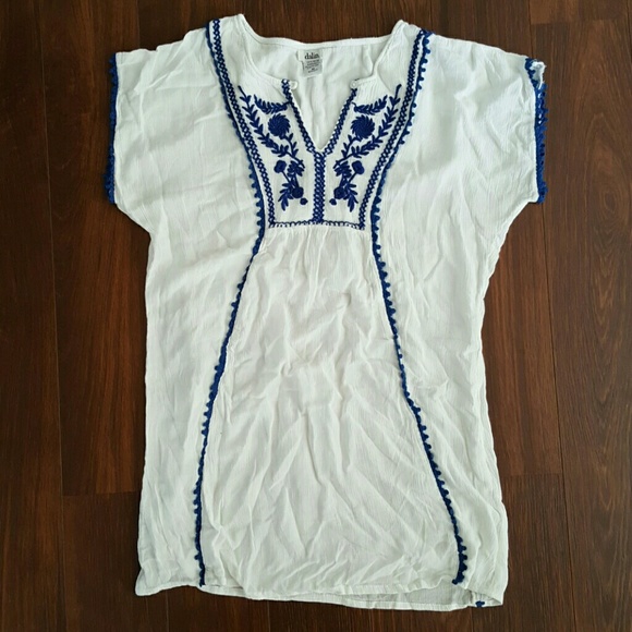 Embroidered boho cover up