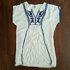 Embroidered boho cover up