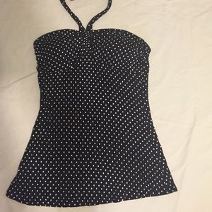 ✨Polka Dot Tie-Neck top
