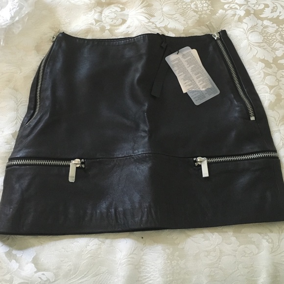 Brand new leather black Zara skirt. Never worn