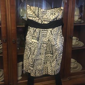 Geometric Modern strapless dress