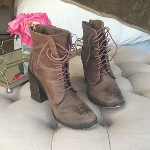 Lace up booties