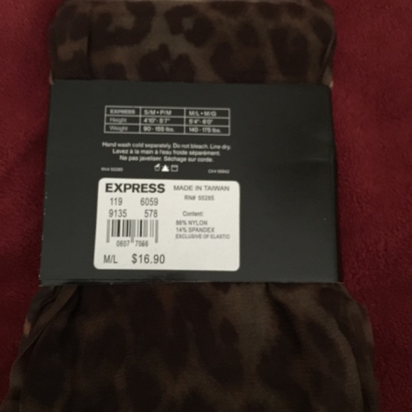 Express Sheer Leopard Hosiery - Picture 2 of 2