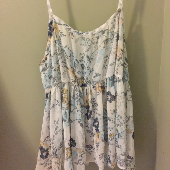 Floral chiffon tank top