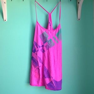 Pink racer back tank top