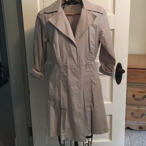 CAbi grey pleated trenchcoat
