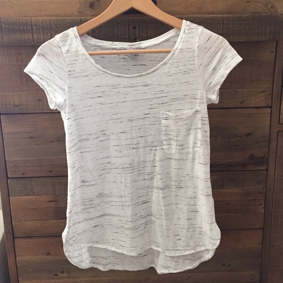 Cream and gray top