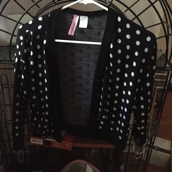 Polka dot cardigan!