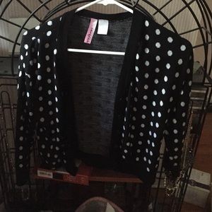 Polka dot cardigan!