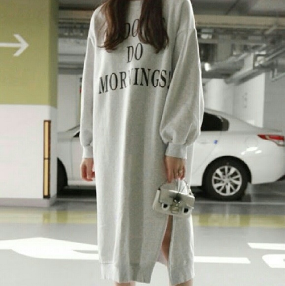 Dresses & Skirts - "I DON'T DO MORNINGS" SWEATSHIRT DRESS