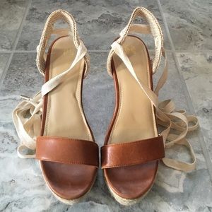 SALE--Victorias Secret Lace Up Wedge