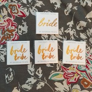 $15 | Bride Tribe gold temporary tattoos