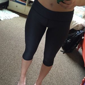 Dark gray ZELLA cropped running tights