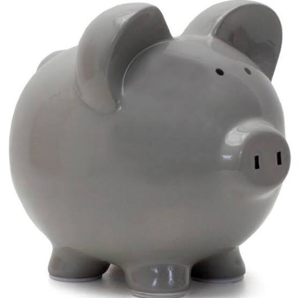 Gray piggy bank 🐷 - Picture 1 of 2