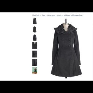 ❄️Midnight in Michigan Coat ModCloth❄️