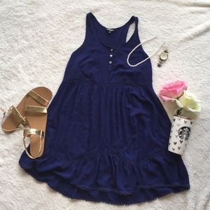 EXPRESS navy blue sundress swing dress