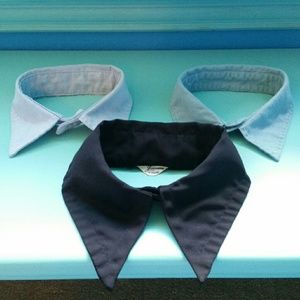 Choker necklaces - 1 black, 2 chambray denim Kylie