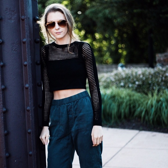 River Island Mesh Crop Top