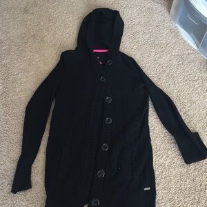 Long black Kirra sweater cardigan
