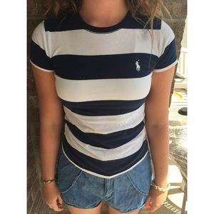 White and Navy Blue stripped T-shirt