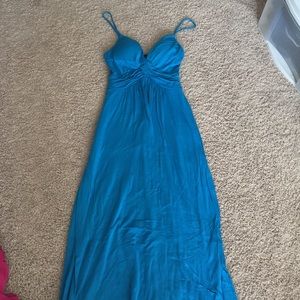 Long light blue summer dress
