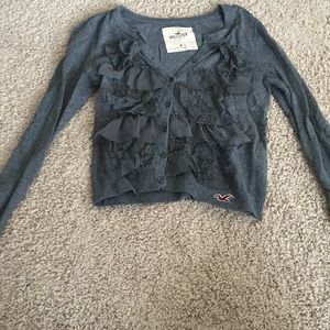 Hollister size medium gray cardigan