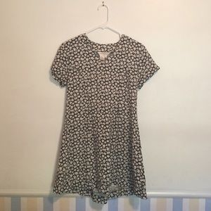 Vintage Floral V Neck Dress
