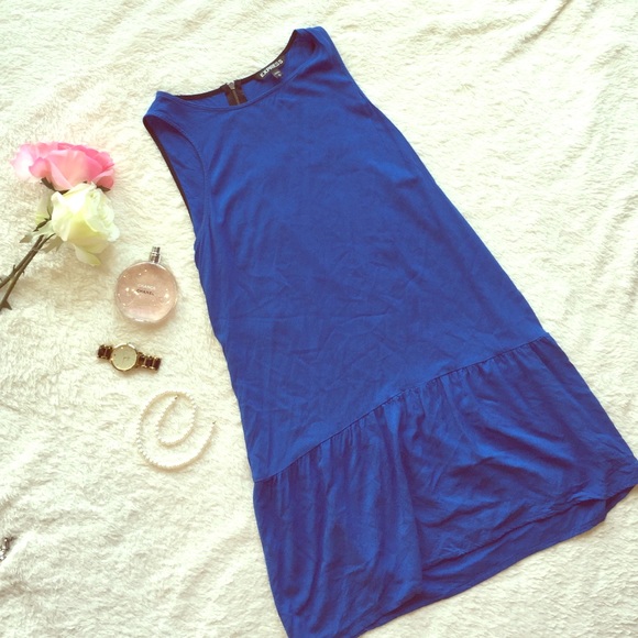 EXPRESS royal blue shift dress