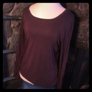 Chocolate Brown Slub Tee SzL