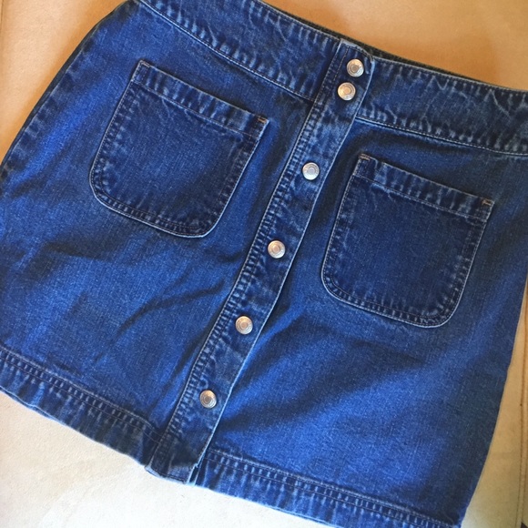 Nineties Denim Button Down Skirt