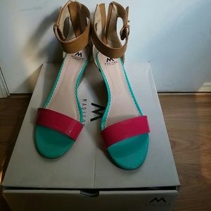 Size 9 Pink Multi Wedge Madison by ShoeDazzle