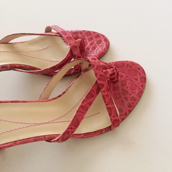 kate spade Shoes - Kate Spade Fuchsia Embossed Mule Sandals kate spade Shoes - Kate Spade Fuchsia Embossed Mule Sandals