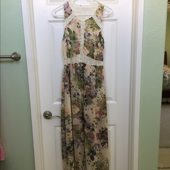 floral high-low dress