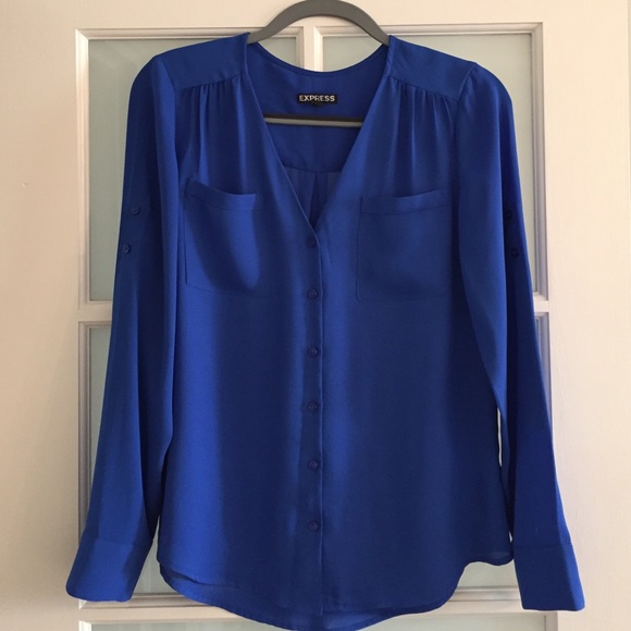 Blue Express Top with Long Sleeves