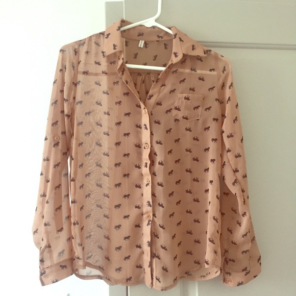 Horse print shirt--small