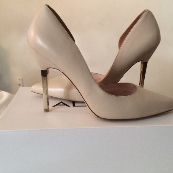 Cream colored heals.