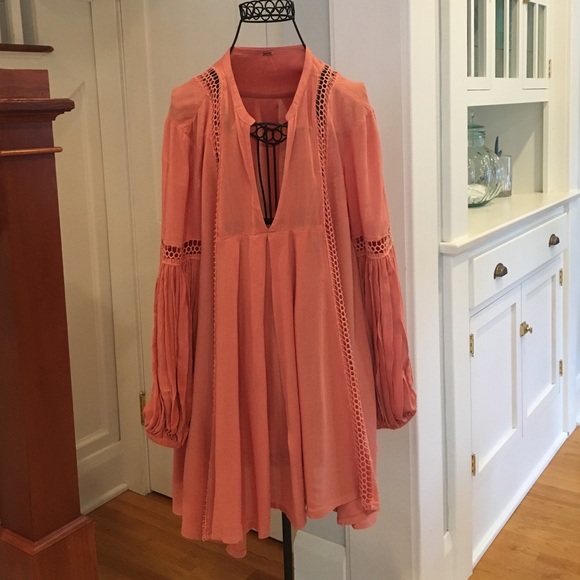 orange free people dress