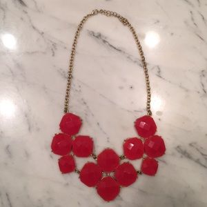 Red statement necklace