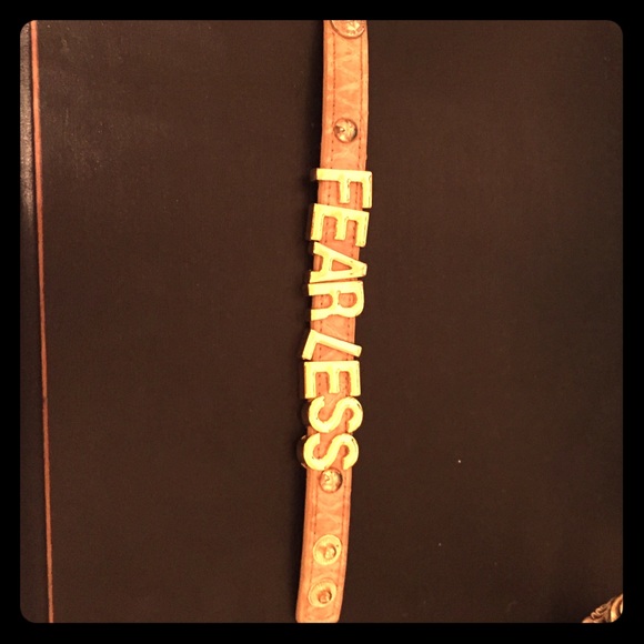 BCBG snap cuff FEARLESS bracelet