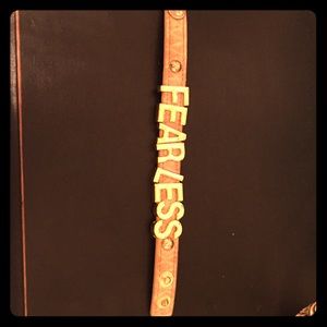 BCBG snap cuff FEARLESS bracelet