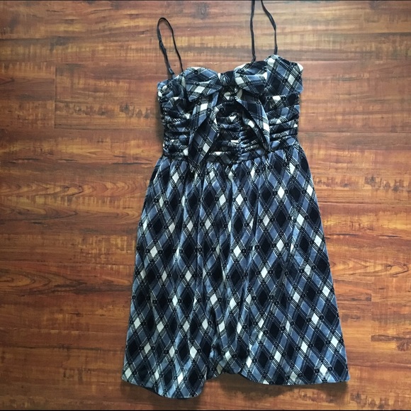 Betsey Johnson plaid velveteen vintage dress - Picture 1 of 3