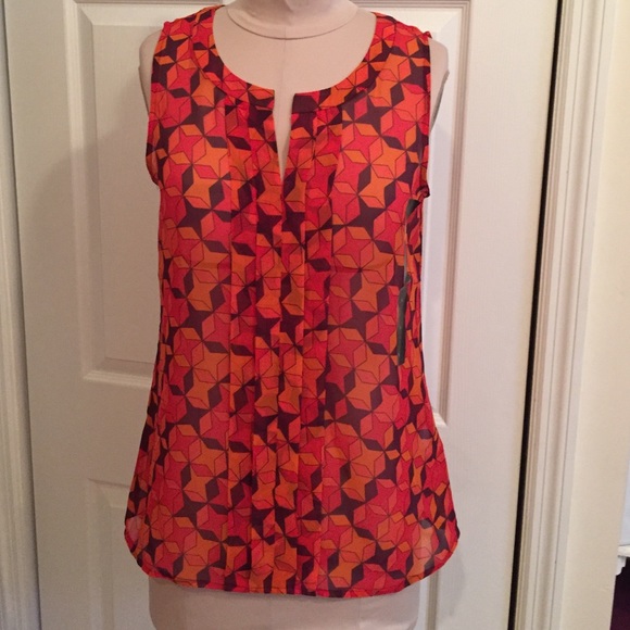 Great printed sheer blouse!