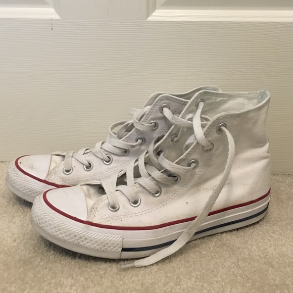 White hi top converse