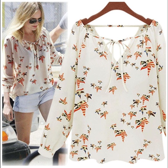 BRAND NEW CHIFFON LIKE TOP!!