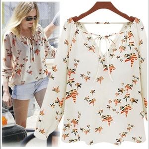 BRAND NEW CHIFFON LIKE TOP!!
