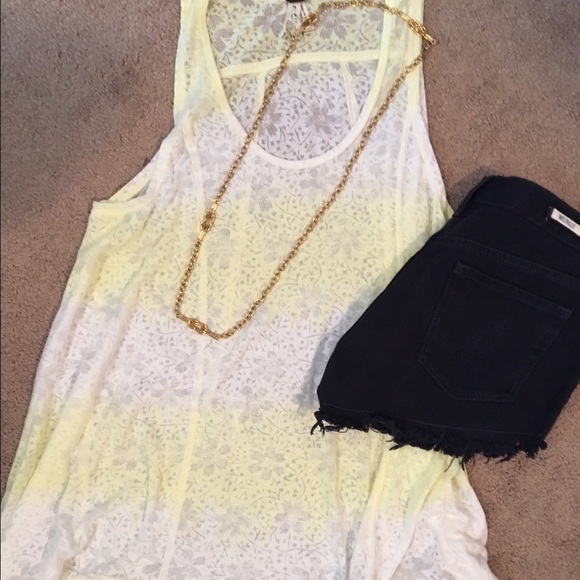 Free People Tops - Hold! Free people yellow tank and dress!